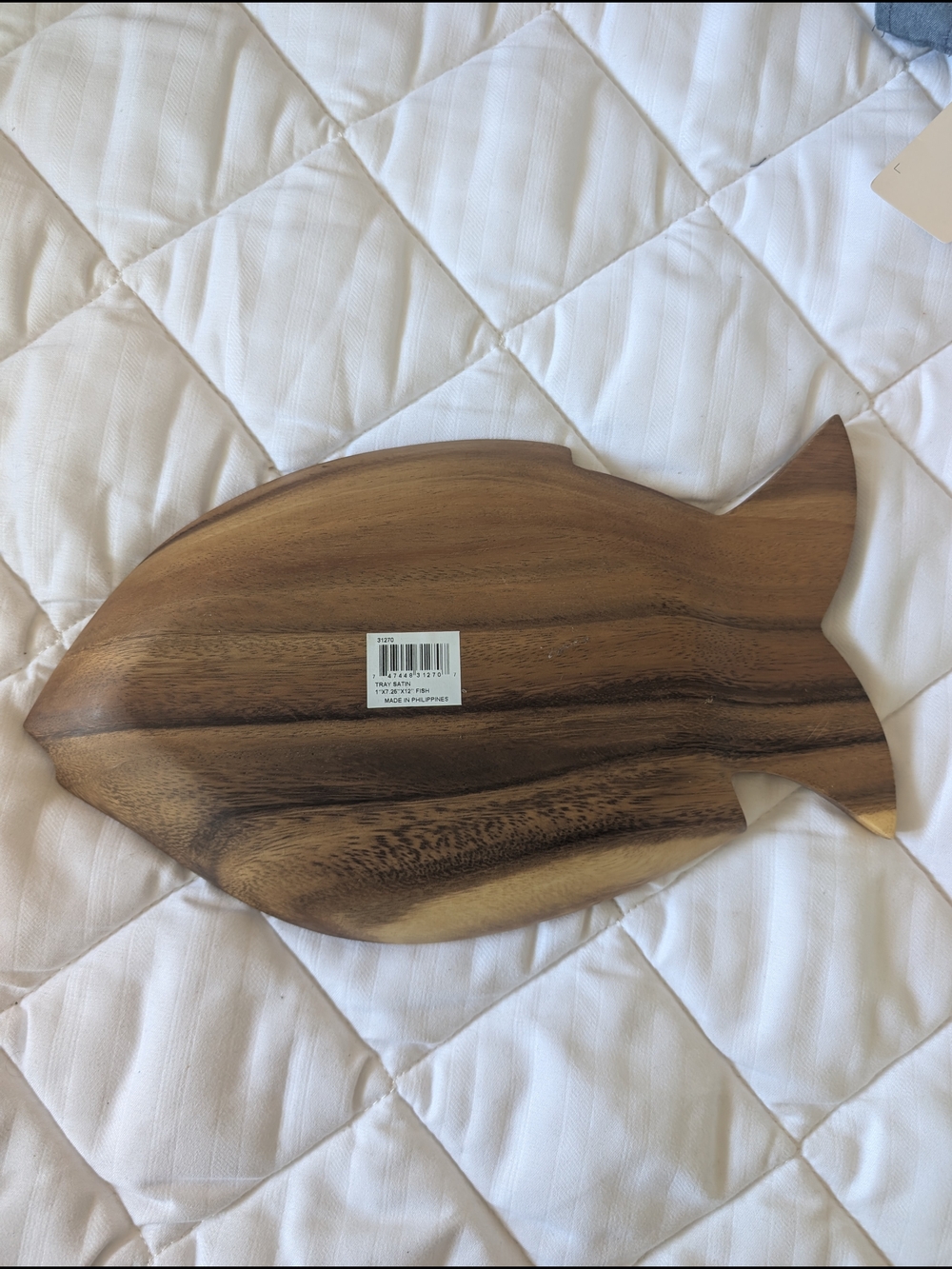 Set Of 2 Fish-Shaped Wooden Dish - Natural Brown - Picture 3 of 6